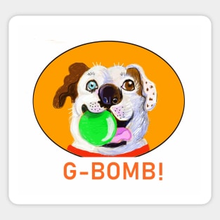 G-BOMB STAFFY CARTOON ORANGE Sticker